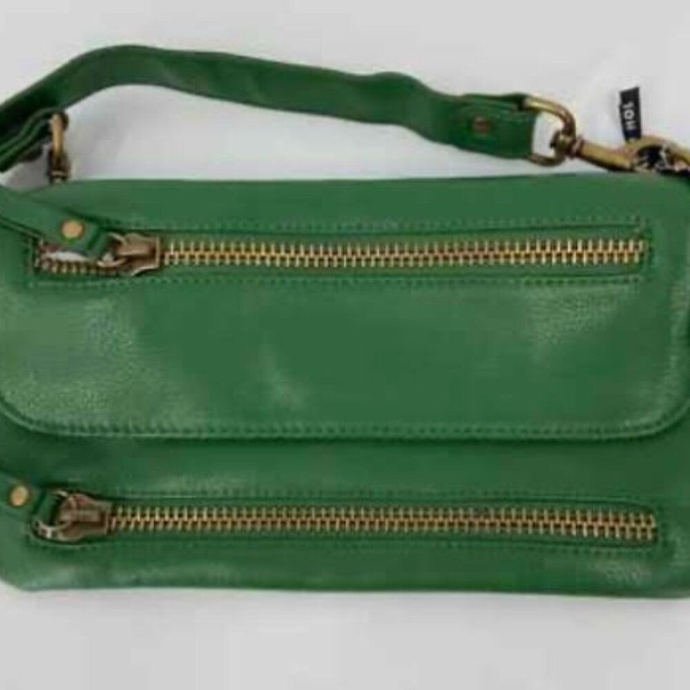 Green Hollywood Intuition by Jaye Hersh Faux Leather Shoulder Bag Purse